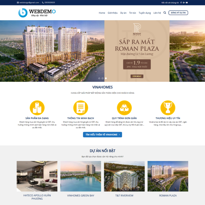 Mẫu website bất động sản - Ms:003