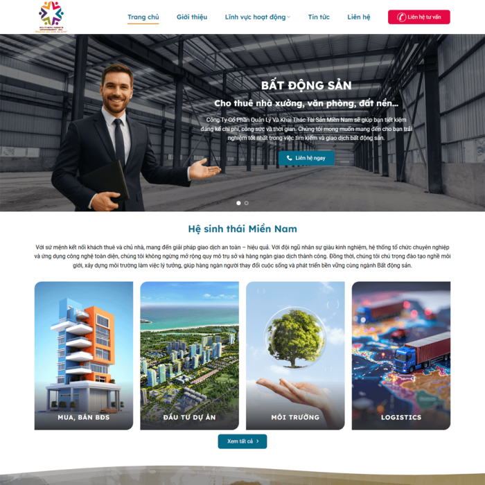 Mẫu website bất động sản - Ms:004