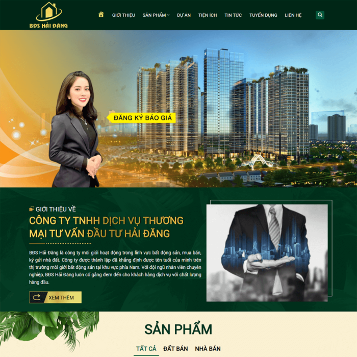 Mẫu website bất động sản - Ms:005