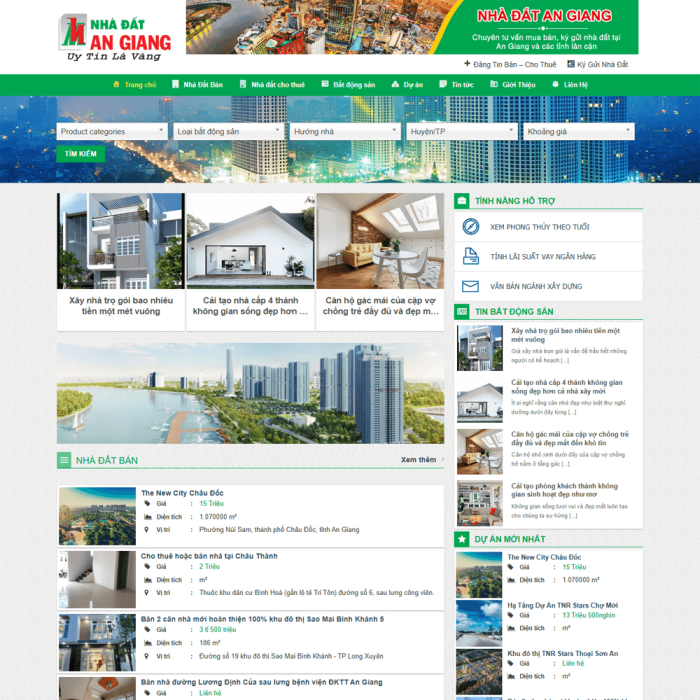 Mẫu website bất động sản - Ms:006