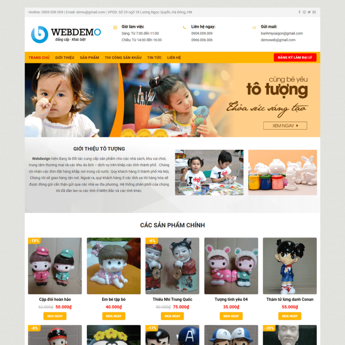 Mẫu website dịch vụ tô tượng - Ms:006