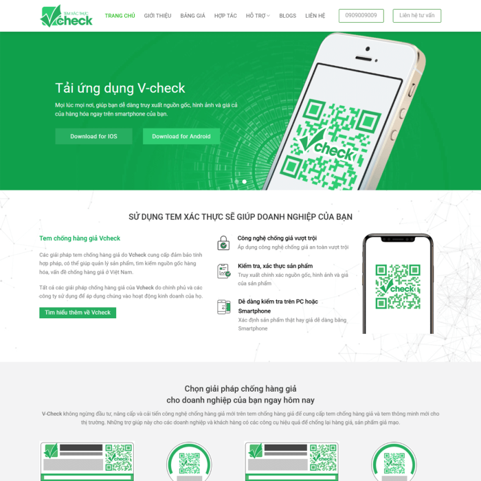 Mẫu website ứng dụng doanh nghiệp - Ms:009