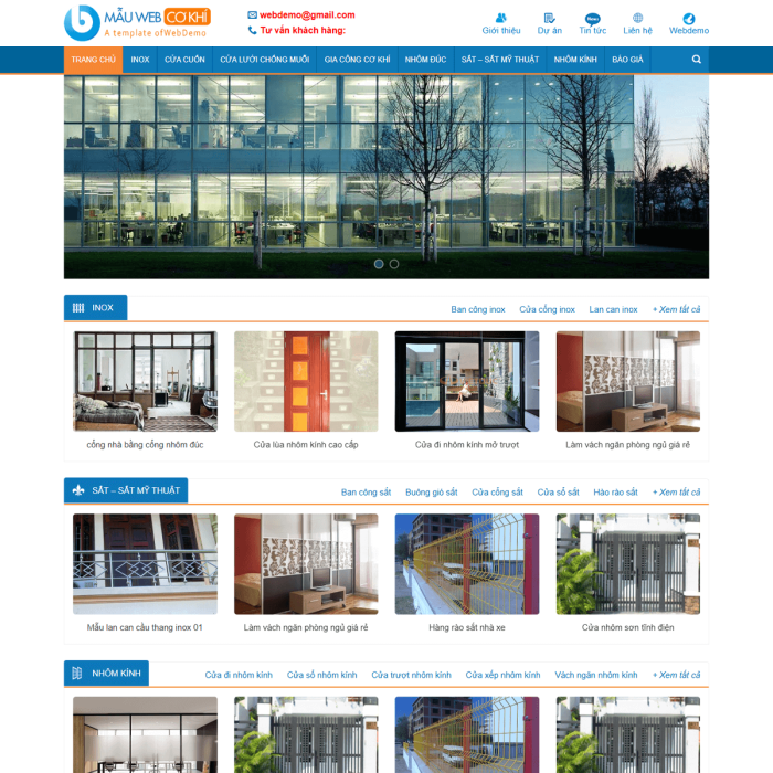 Mẫu website cơ khí - Ms:021