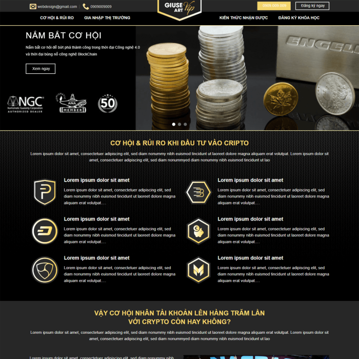 Mẫu website đầu tư tài chính - Ms:022