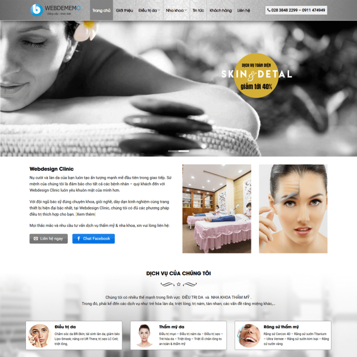Mẫu website viện thẩm mỹ - Ms:047