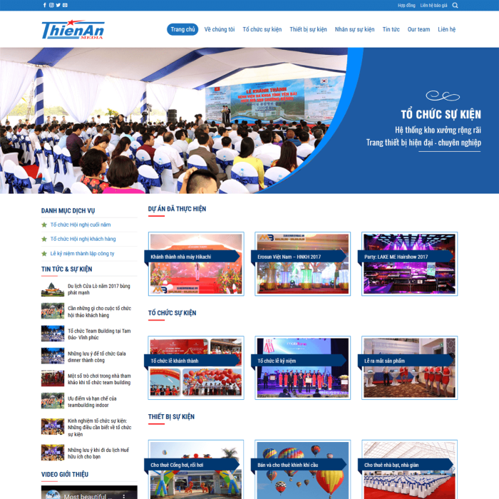 Mẫu website tổ chức sự kiện - Ms:049