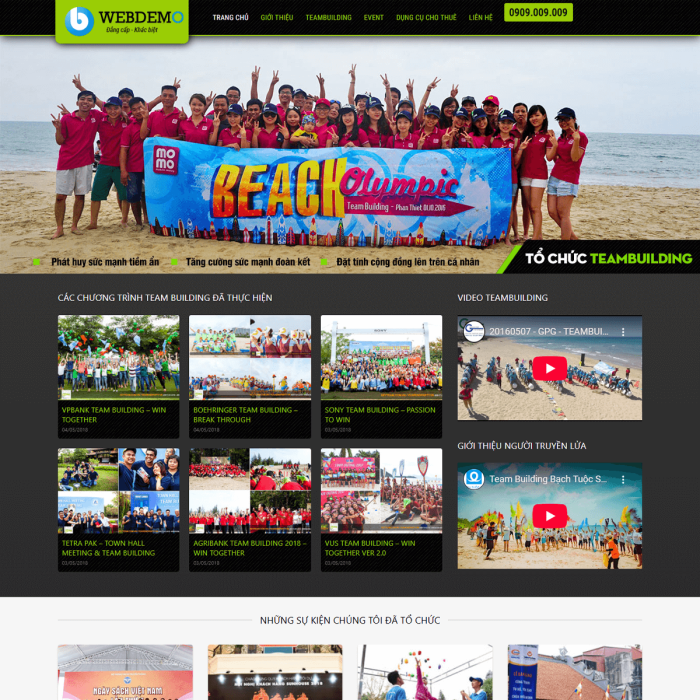 Mẫu website tổ chức sự kiện - Ms:050