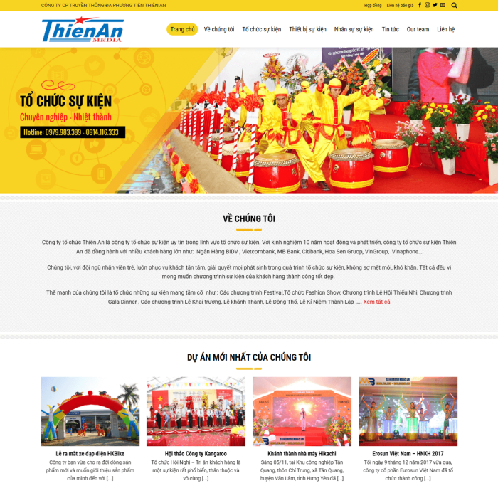 Mẫu website tổ chức sự kiện - Ms:051