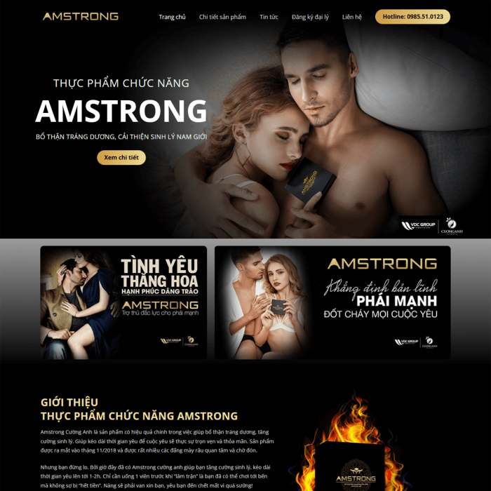 Mẫu website thực phẩm chức năng - Ms:055