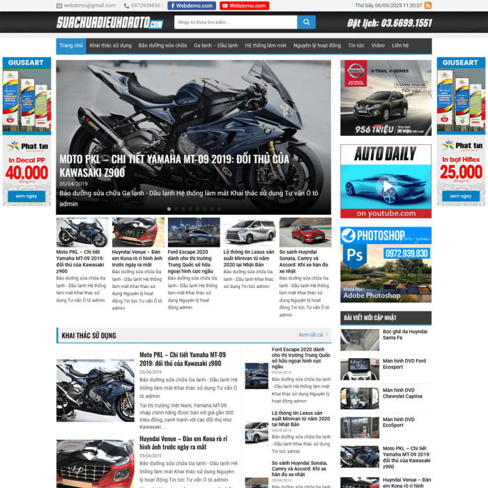 Mẫu website sửa chữa ô tô - Ms:057