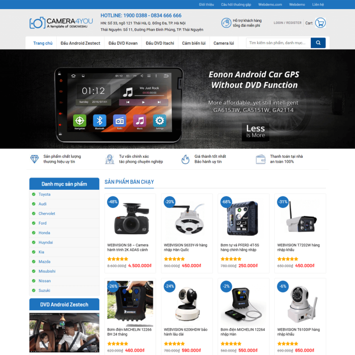 Mẫu website camera ghi hình - Ms:006