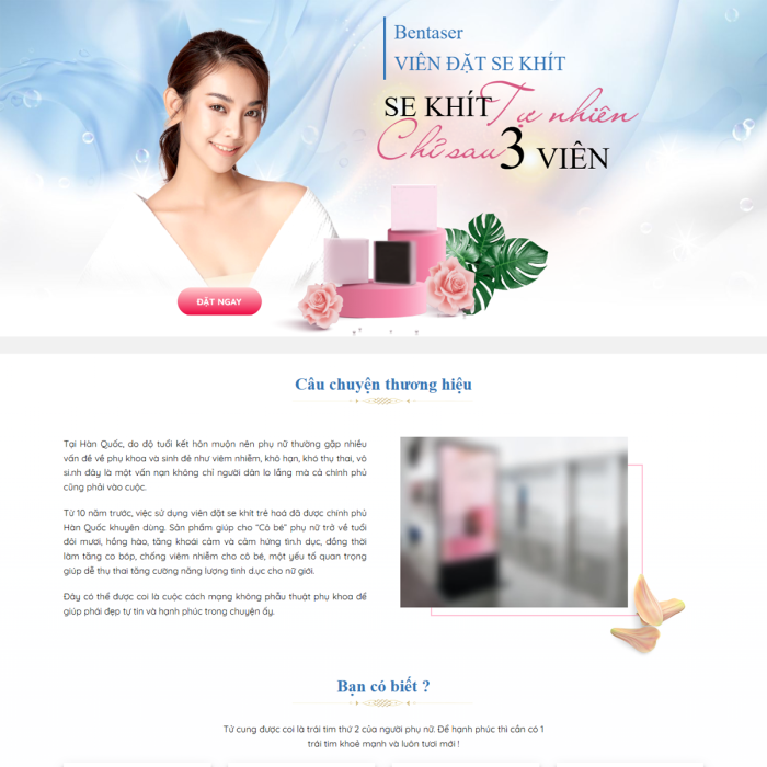 Mẫu landing page thực phẩm chức năng - Ms:003