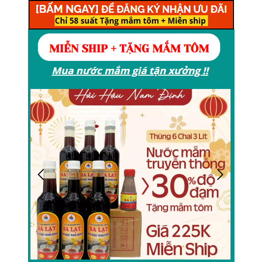 Mẫu landing page nước mắm ba lạt - Ms:015