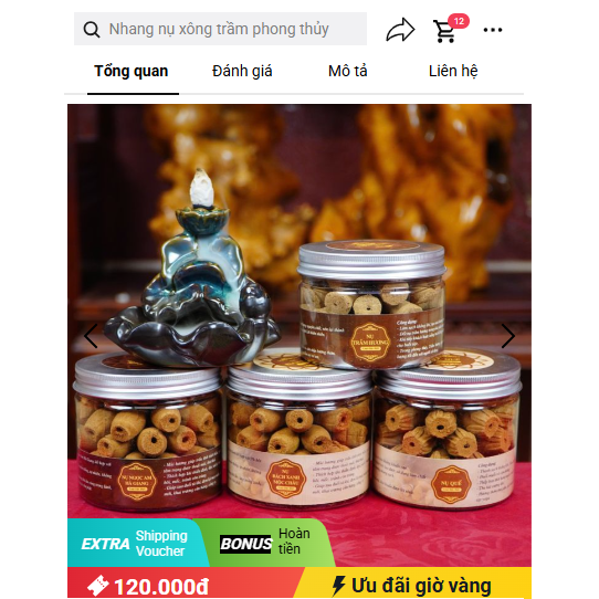 Maaux landing page nhang nụ trầm - Ms:020