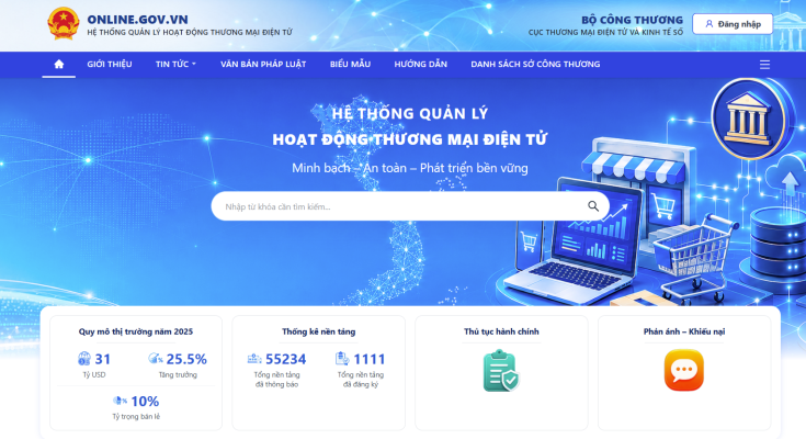 Cách kiểm tra website đã đăng ký Bộ Công Thương chưa