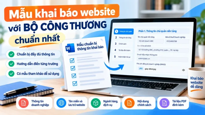Website thiếu thông tin pháp lý có khai báo Bộ Công Thương được không?